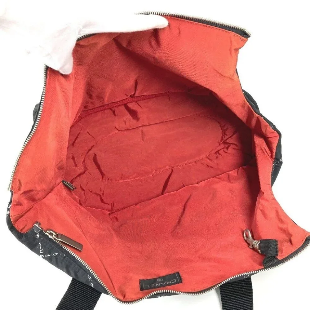 CHANEL Old travel line Pet Bag Bag Dog Doggie Shoulder Bag Nylon Black - Picture 12 of 14